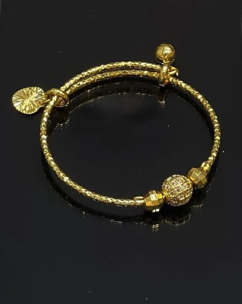 Gold-Plated Adjustable Charm Bracelets