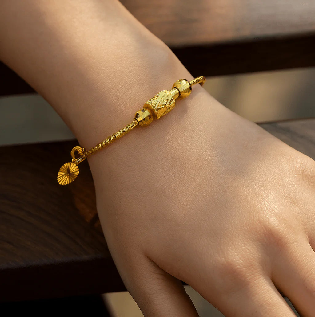 Gold-Plated Adjustable Charm Bracelets